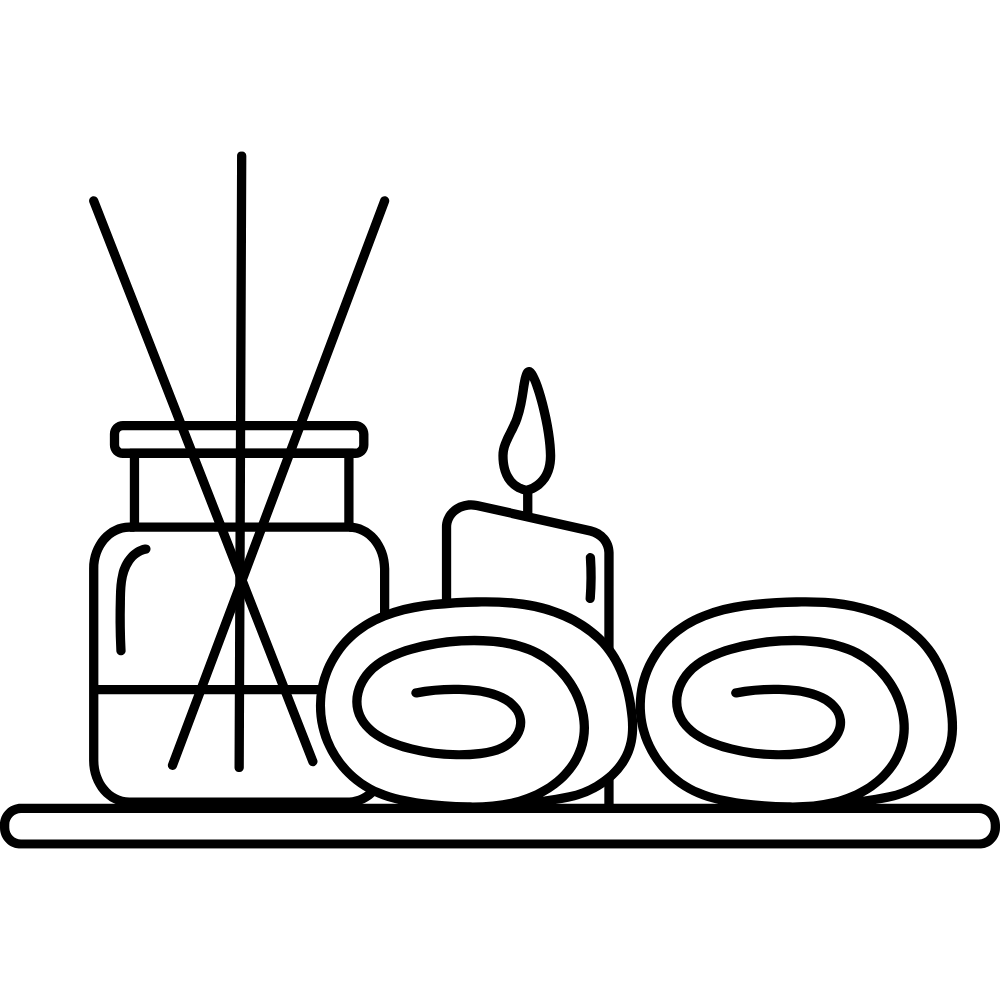 Dekoratives Symbol für Duft, Ruhe und Entspannung